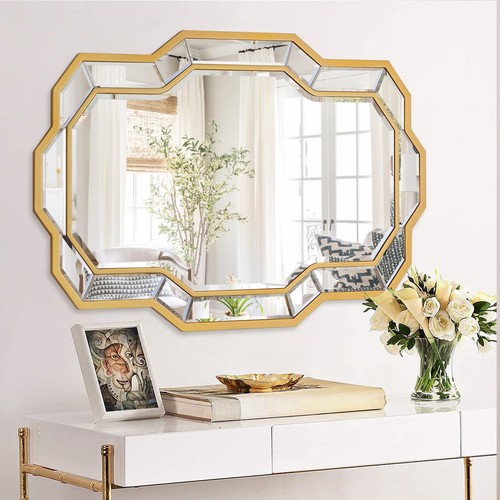 Gold decorative wall mirrr - gold,